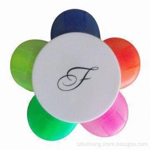 Highlighter with Flower Shape, Made of ABS and PP Materials